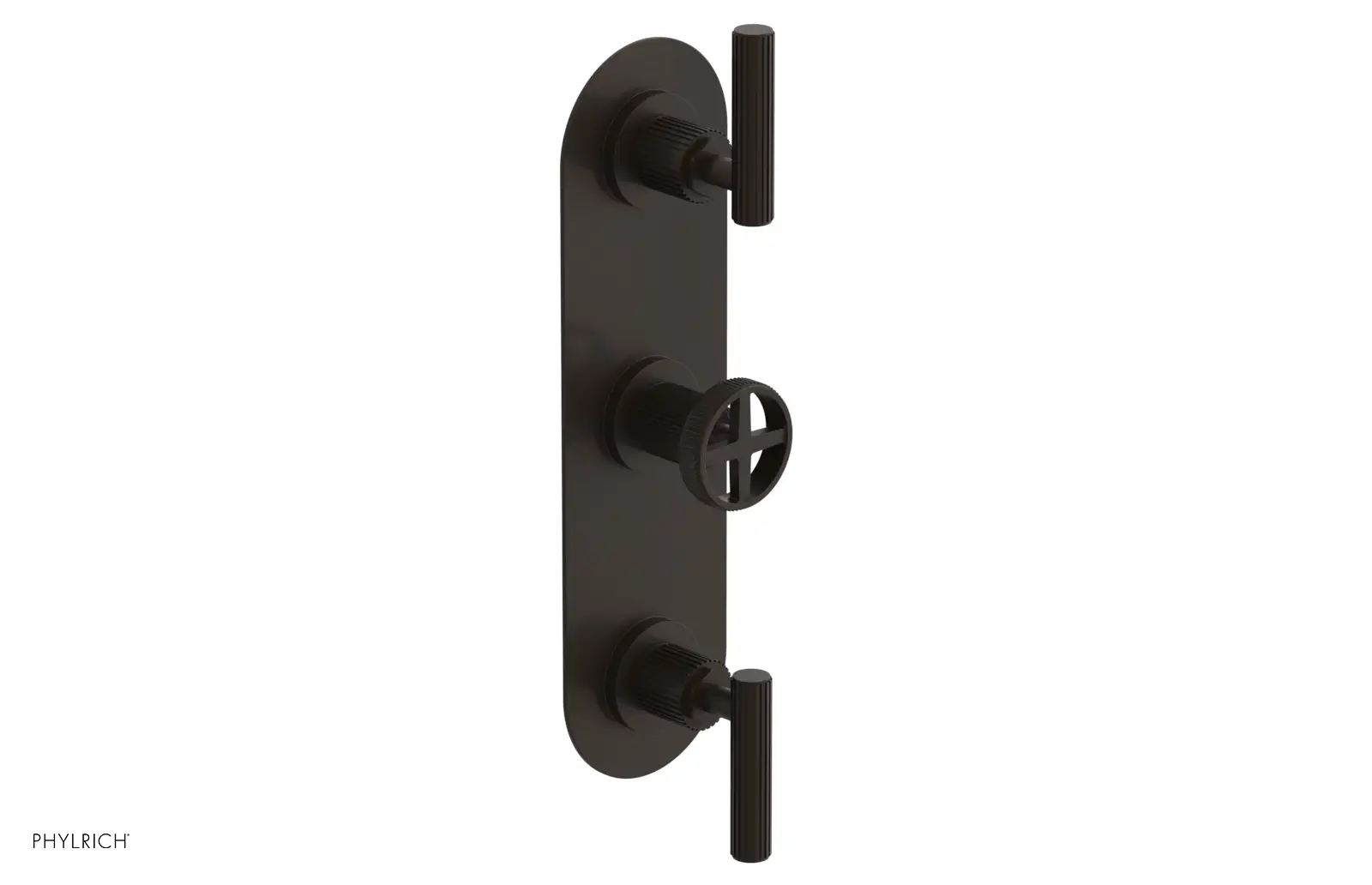 Phylrich Dustrie Grooved Thermostatic Valve with Two Volume Control by Phylrich