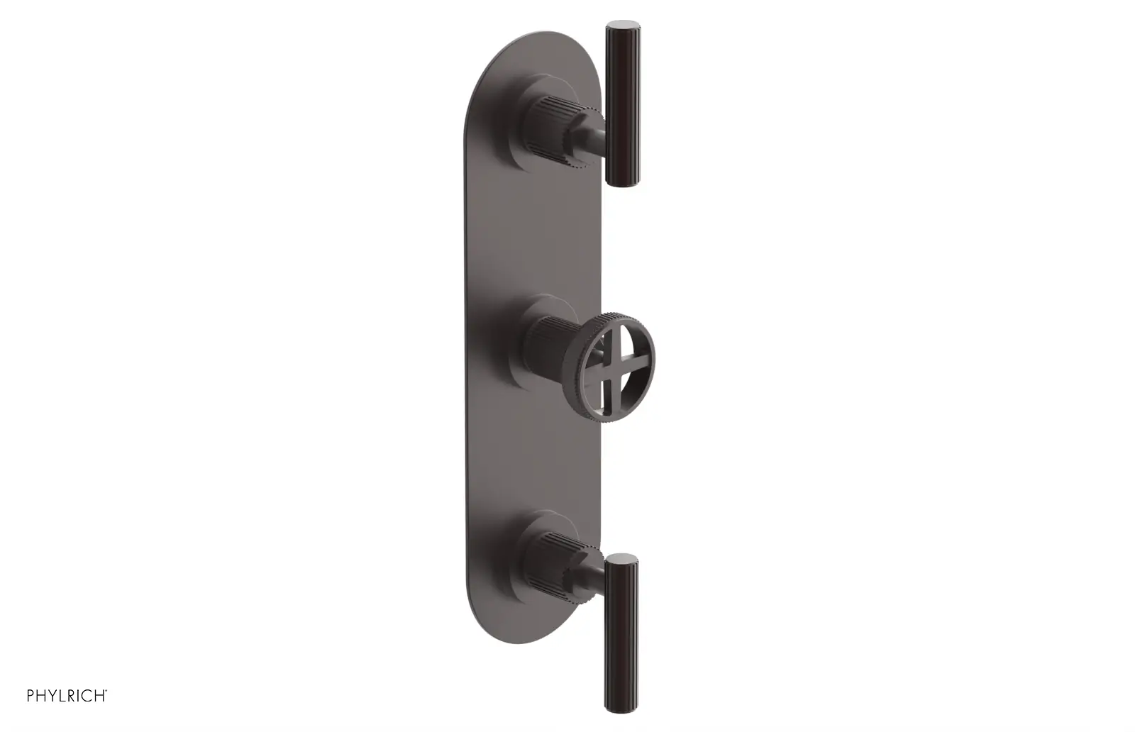 Phylrich Dustrie Grooved Thermostatic Valve with Two Volume Control by Phylrich