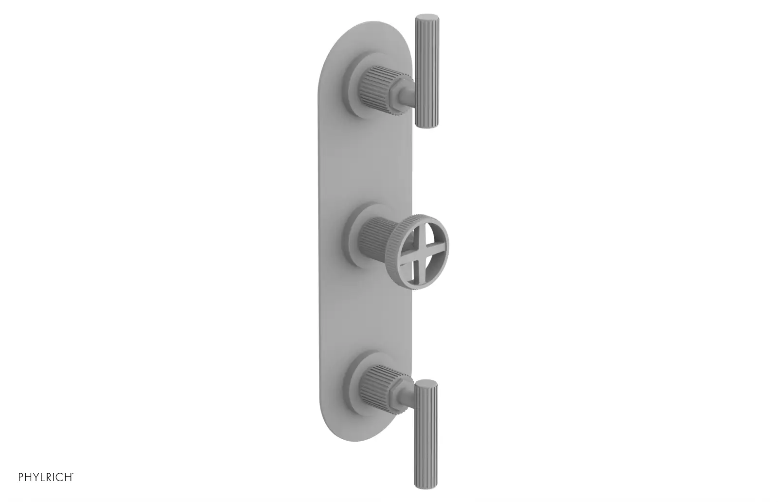 Phylrich Dustrie Grooved Thermostatic Valve with Two Volume Control by Phylrich