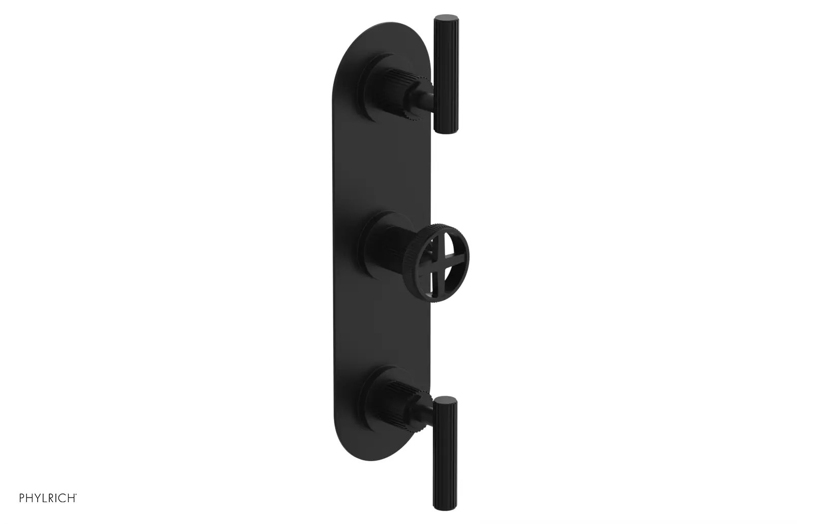 Phylrich Dustrie Grooved Thermostatic Valve with Two Volume Control by Phylrich