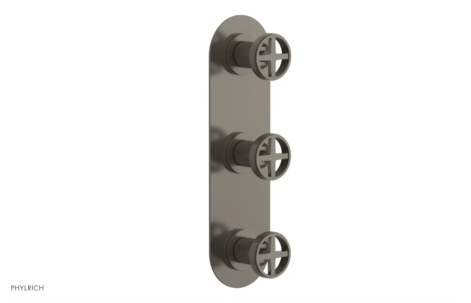 Phylrich Dustrie Knurled Thermostatic Valve with Two Volume Control by Phylrich