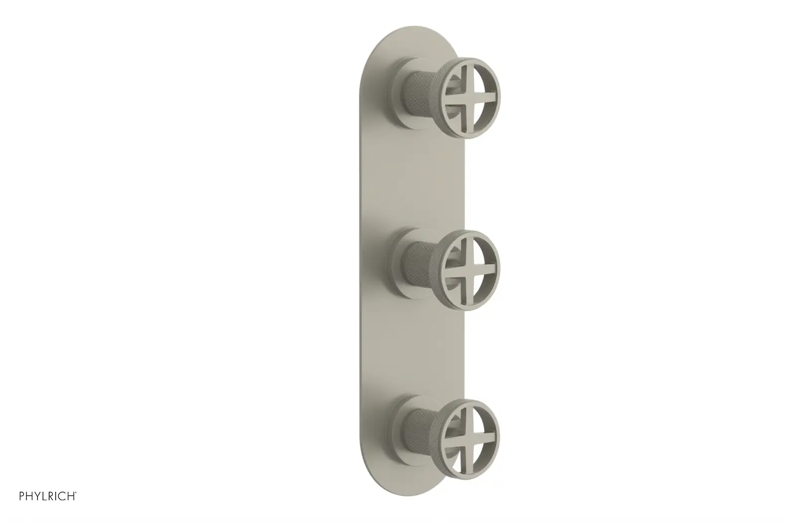 Phylrich Dustrie Knurled Thermostatic Valve with Two Volume Control by Phylrich