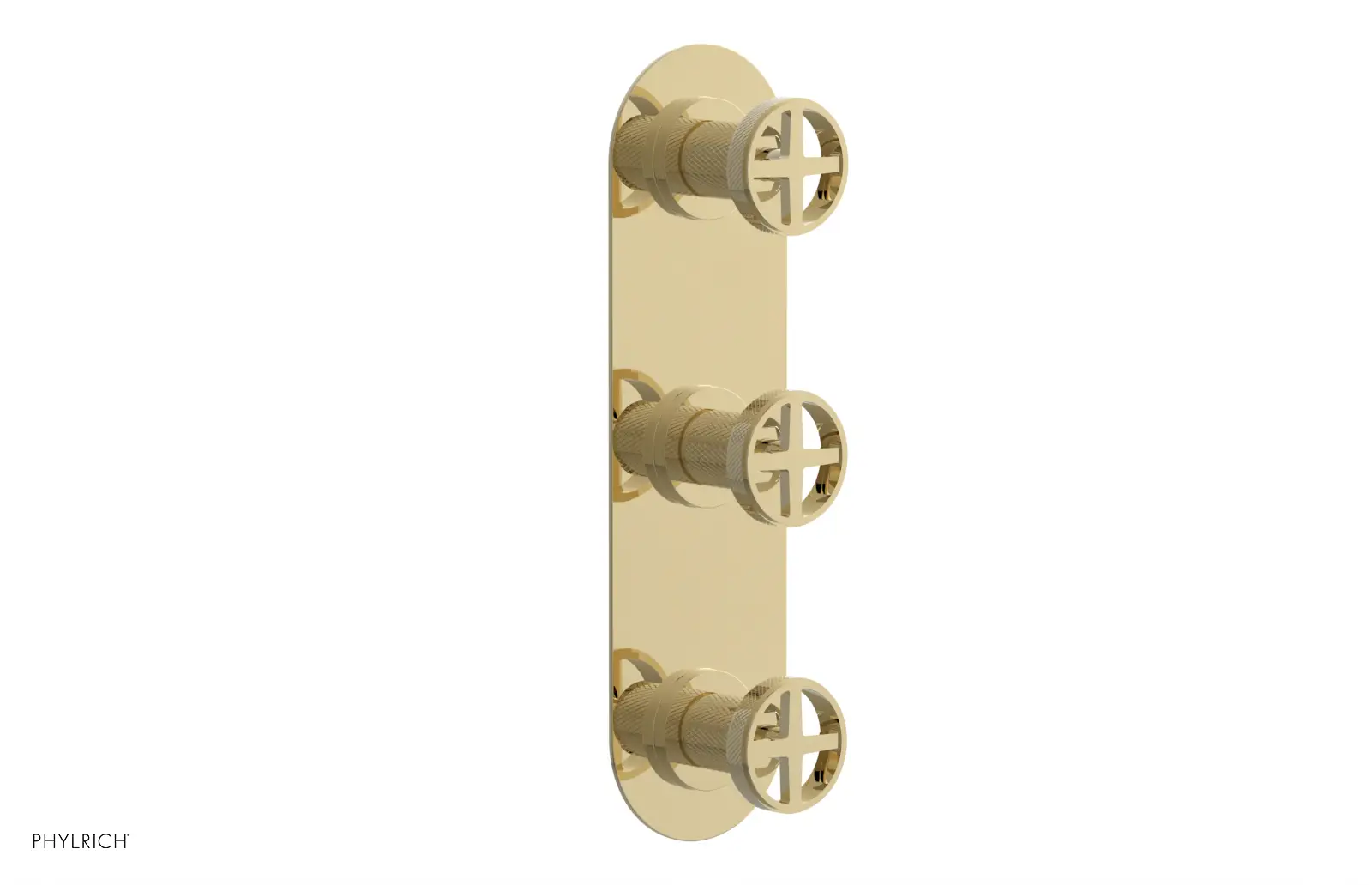 Phylrich Dustrie Knurled Thermostatic Valve with Two Volume Control by Phylrich
