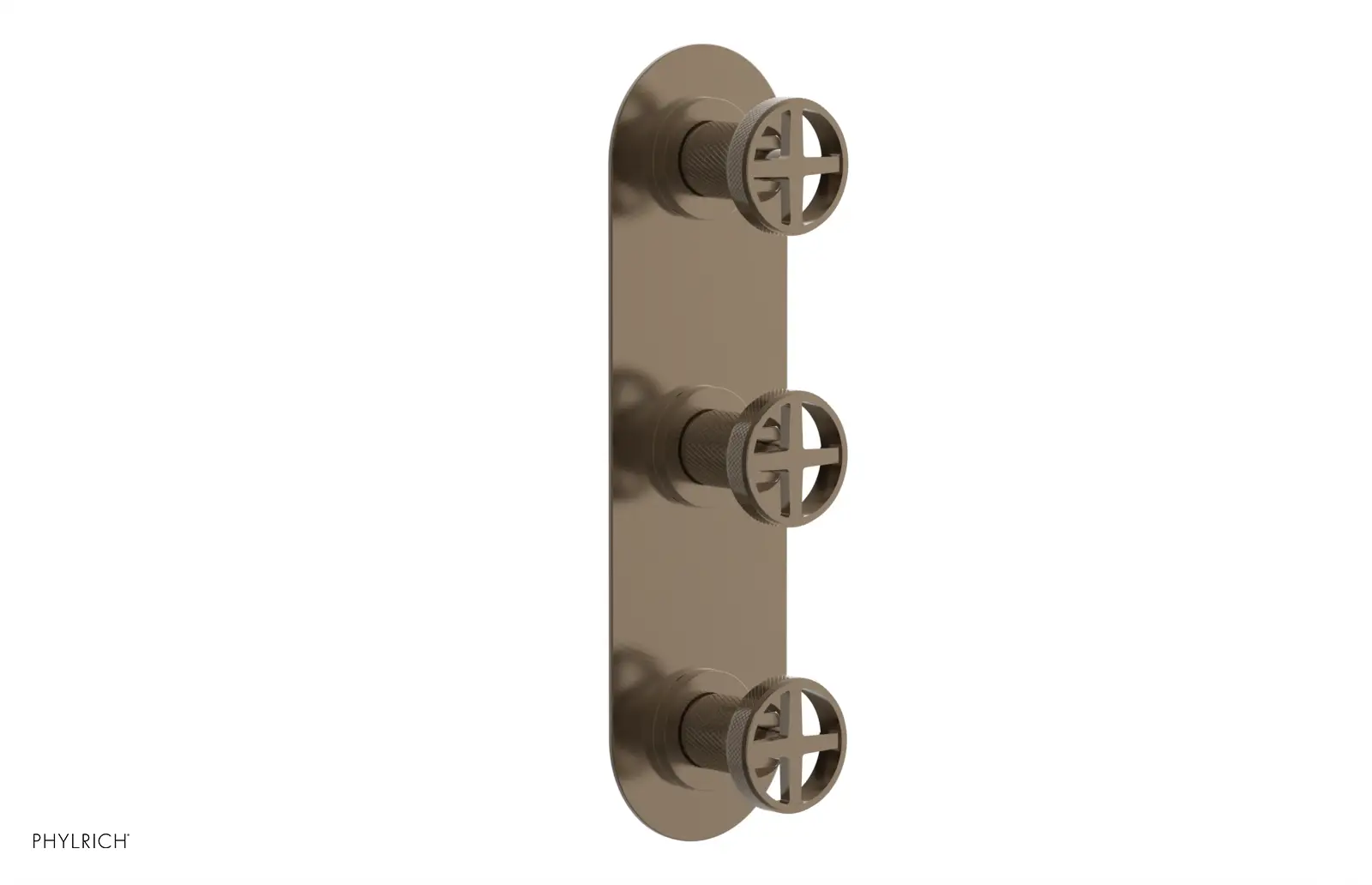 Phylrich Dustrie Knurled Thermostatic Valve with Two Volume Control by Phylrich