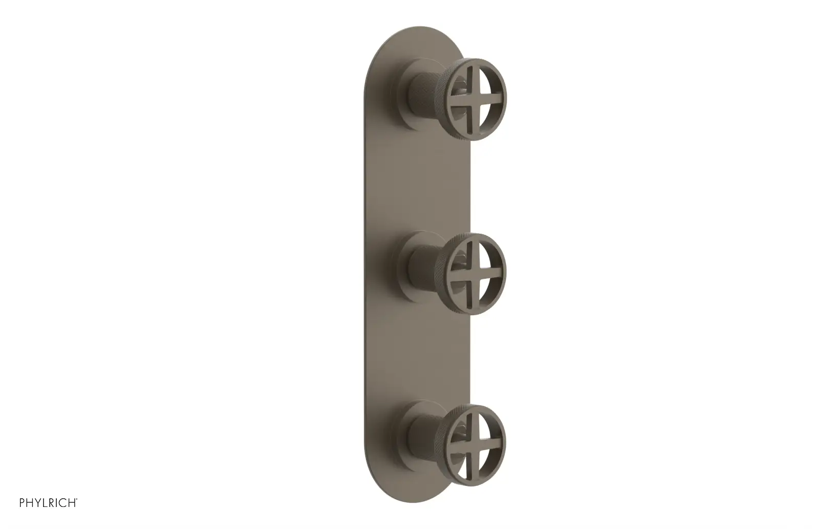 Phylrich Dustrie Knurled Thermostatic Valve with Two Volume Control by Phylrich
