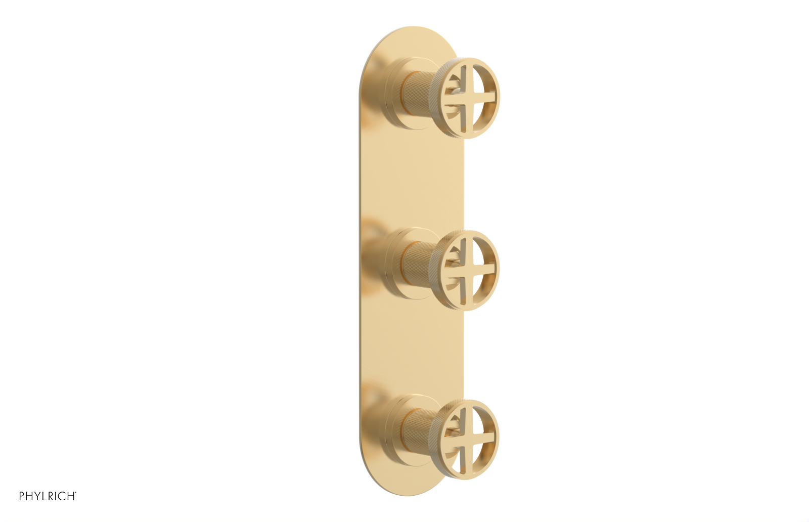 Phylrich Dustrie Knurled Thermostatic Valve with Two Volume Control