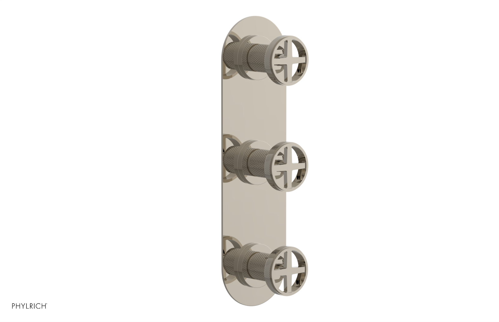 Phylrich Dustrie Knurled Thermostatic Valve with Two Volume Control
