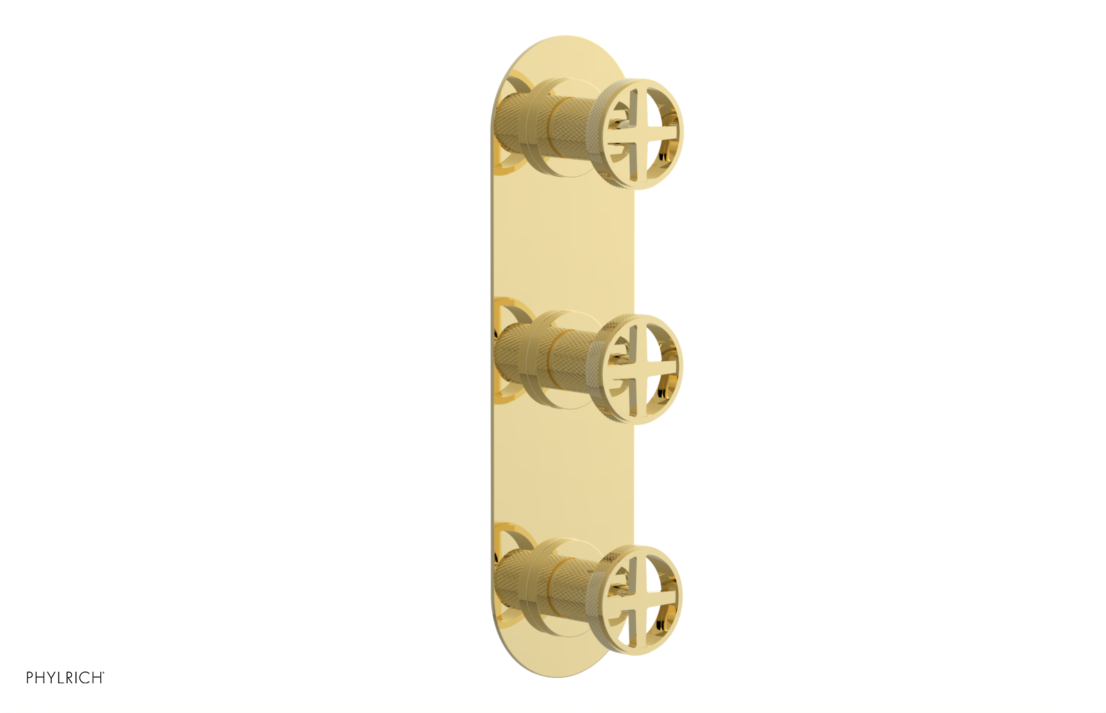 Phylrich Dustrie Knurled Thermostatic Valve with Two Volume Control