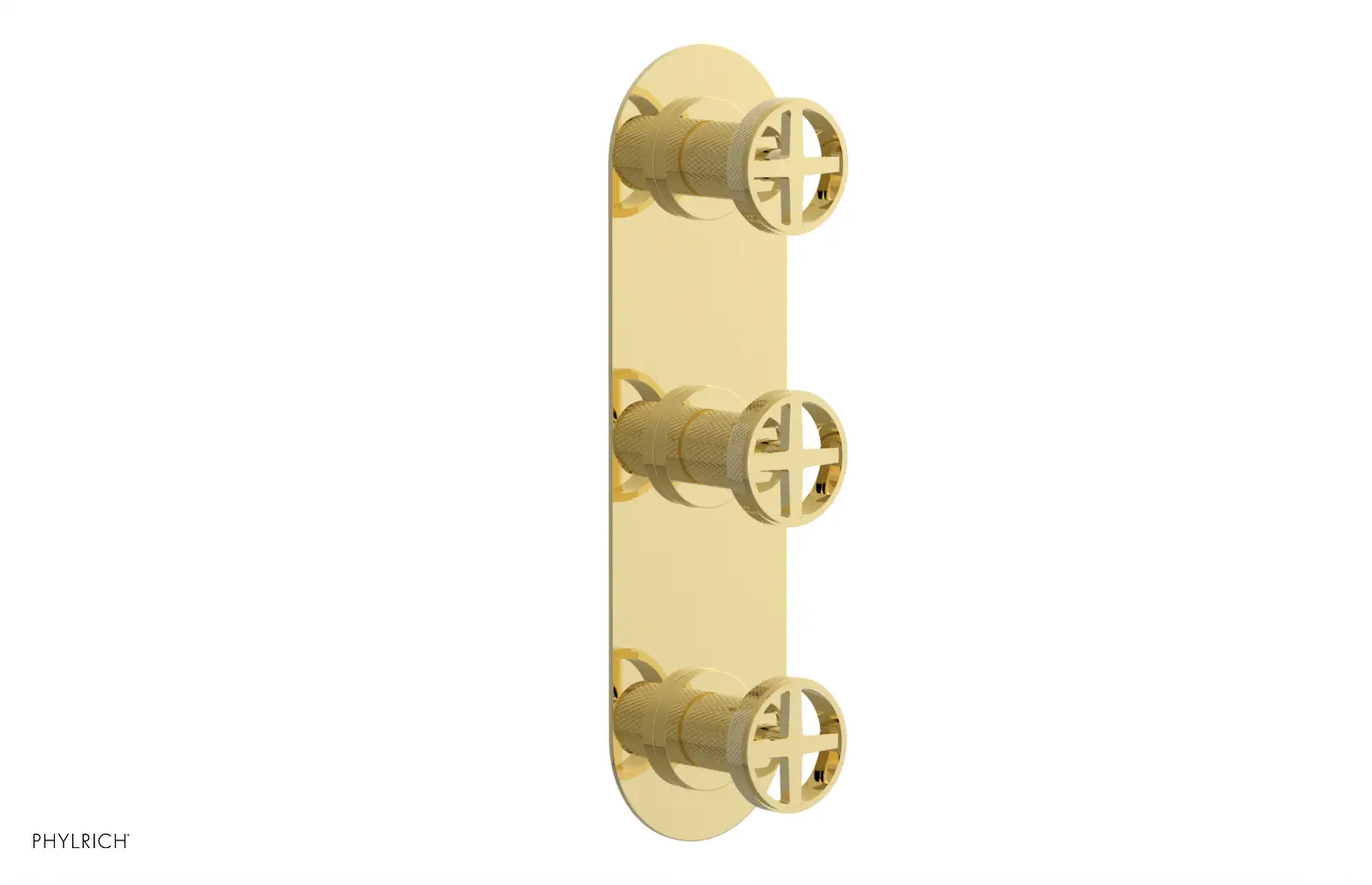 Phylrich Dustrie Knurled Thermostatic Valve with Two Volume Control by Phylrich