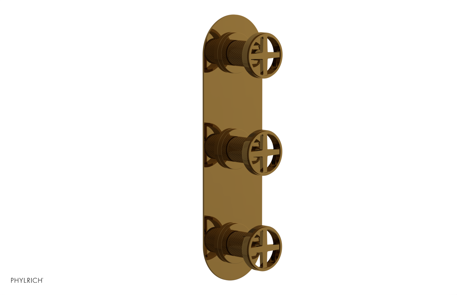 Phylrich Dustrie Knurled Thermostatic Valve with Two Volume Control