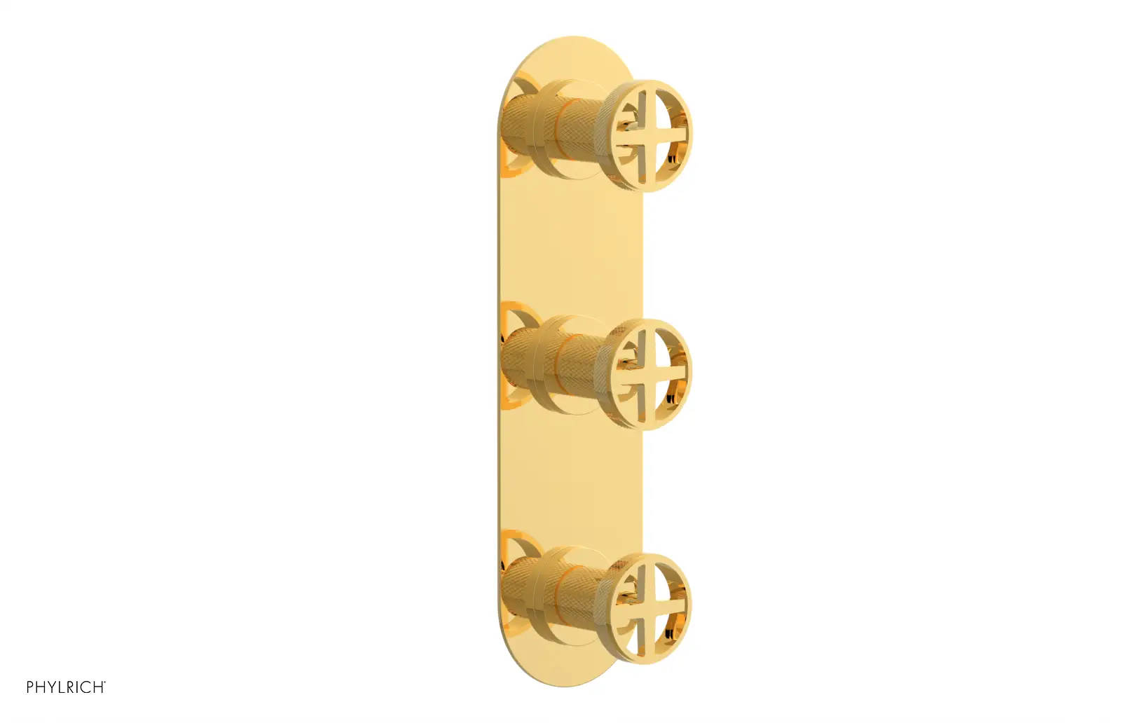 Phylrich Dustrie Knurled Thermostatic Valve with Two Volume Control by Phylrich