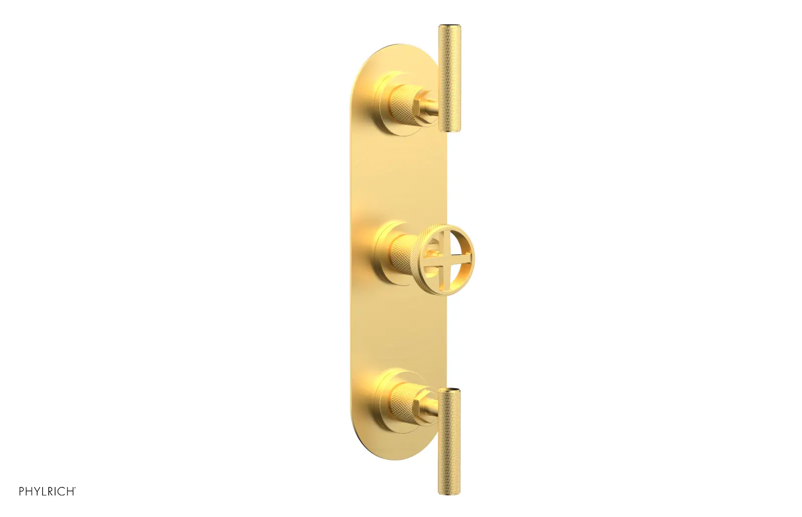 Phylrich Dustrie Knurled Thermostatic Valve with Two Volume Control by Phylrich