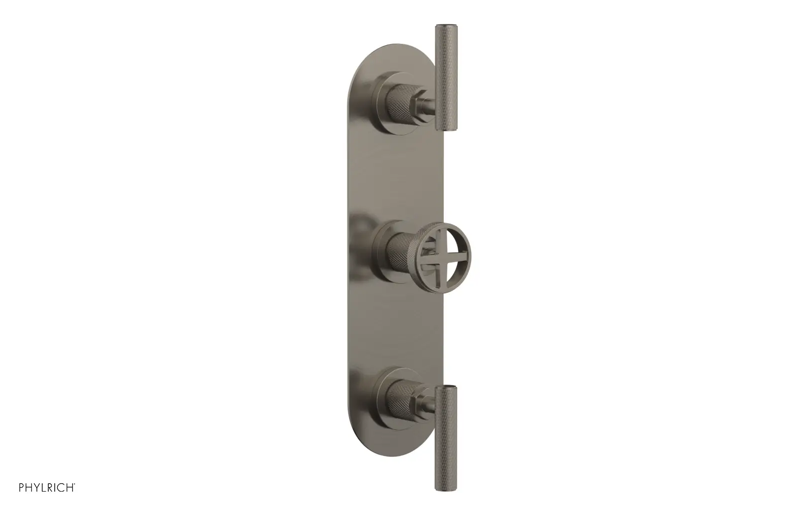 Phylrich Dustrie Knurled Thermostatic Valve with Two Volume Control by Phylrich