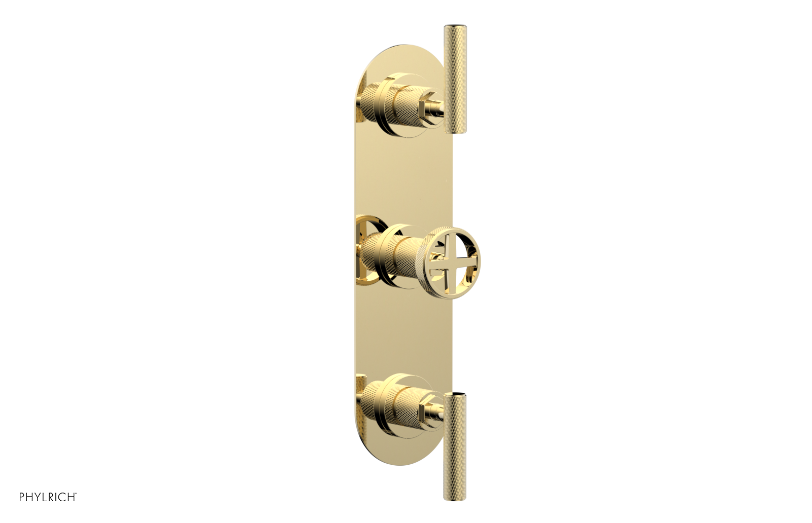 Phylrich Dustrie Knurled Thermostatic Valve with Two Volume Control