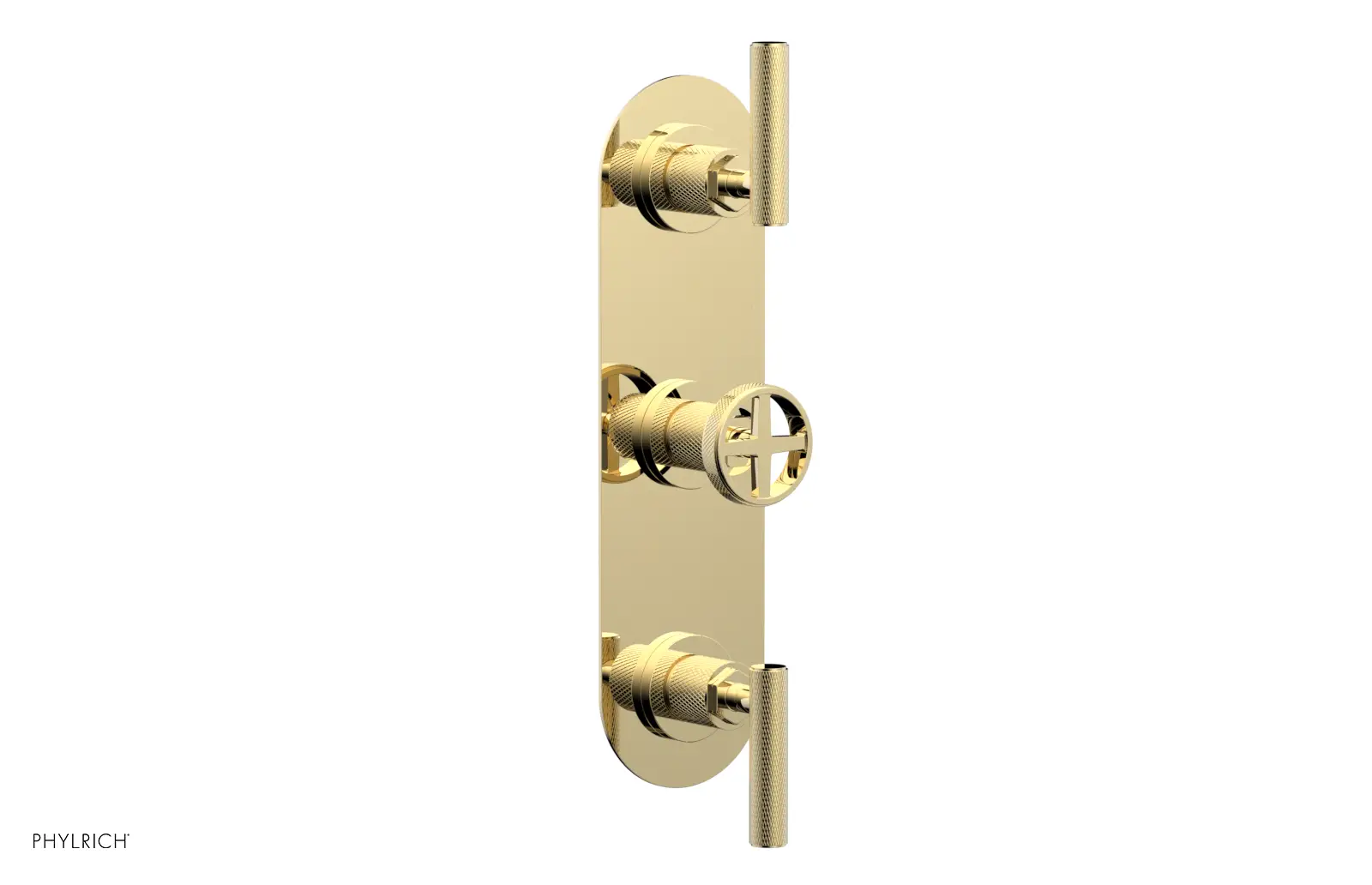 Phylrich Dustrie Knurled Thermostatic Valve with Two Volume Control by Phylrich
