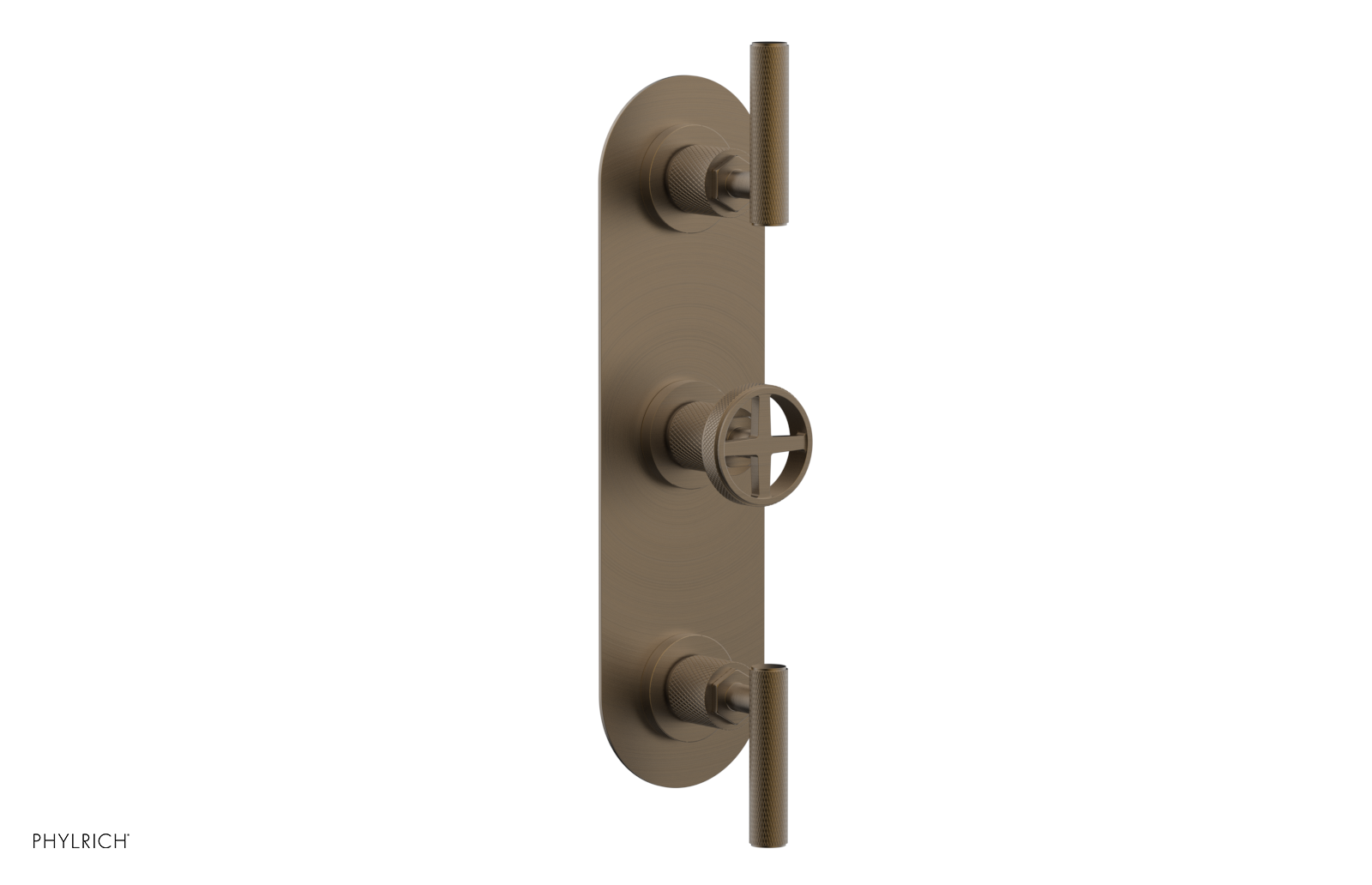Phylrich Dustrie Knurled Thermostatic Valve with Two Volume Control