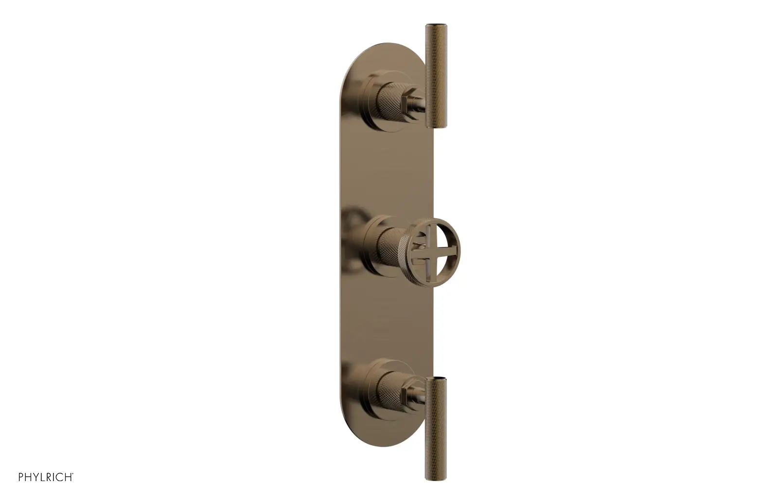 Phylrich Dustrie Knurled Thermostatic Valve with Two Volume Control by Phylrich