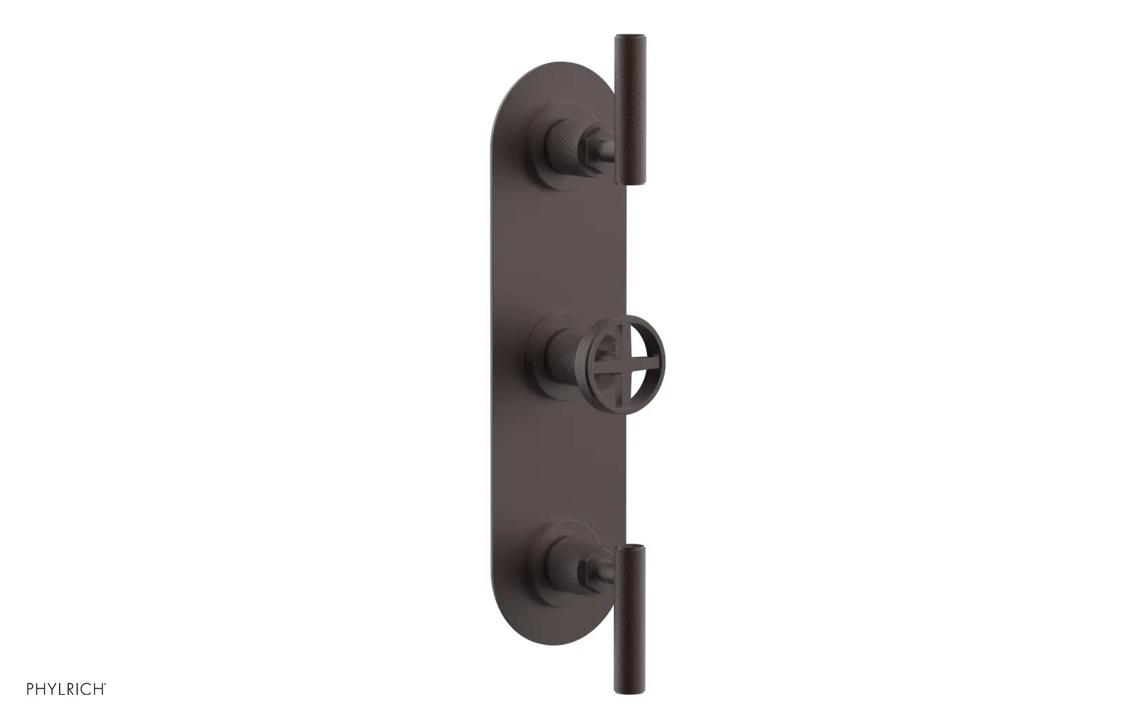 Phylrich Dustrie Knurled Thermostatic Valve with Two Volume Control by Phylrich