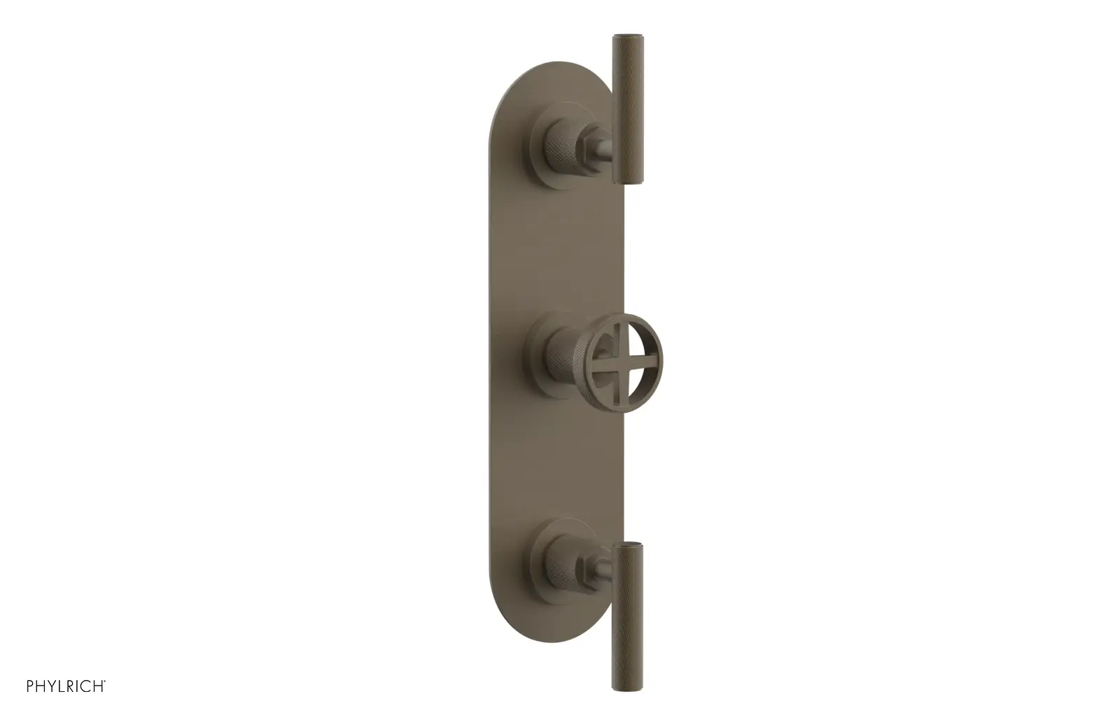 Phylrich Dustrie Knurled Thermostatic Valve with Two Volume Control by Phylrich