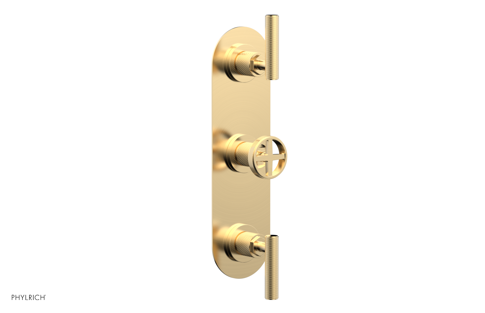 Phylrich Dustrie Knurled Thermostatic Valve with Two Volume Control