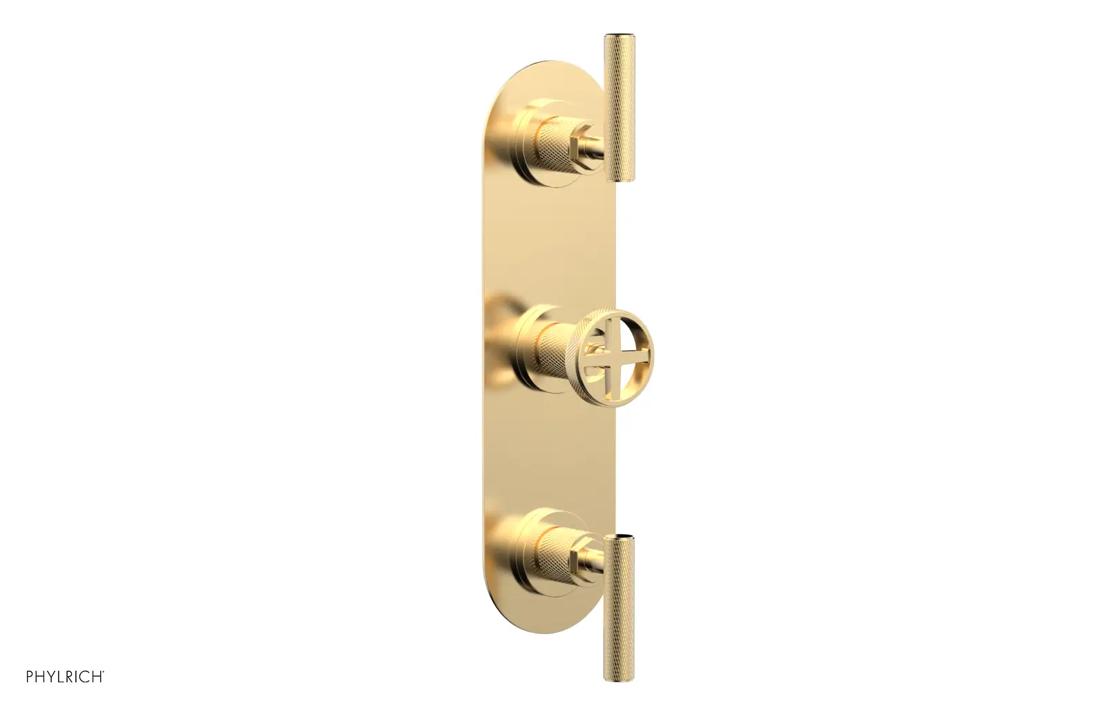 Phylrich Dustrie Knurled Thermostatic Valve with Two Volume Control by Phylrich