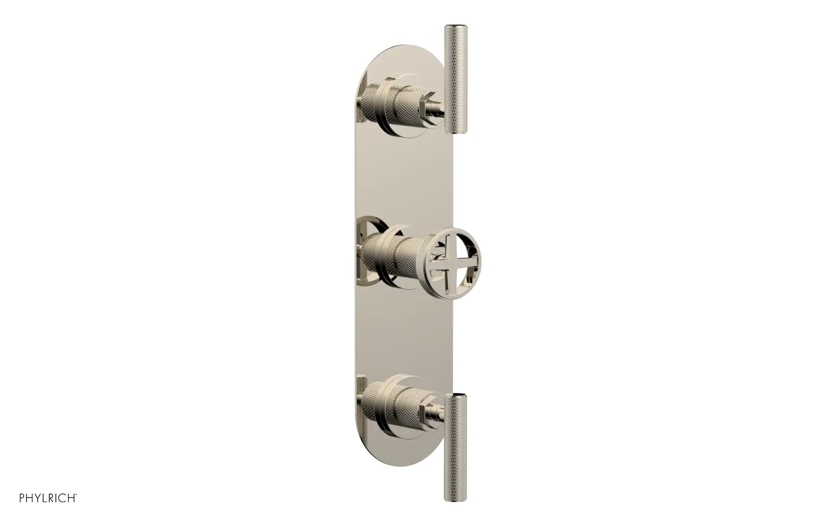 Phylrich Dustrie Knurled Thermostatic Valve with Two Volume Control by Phylrich