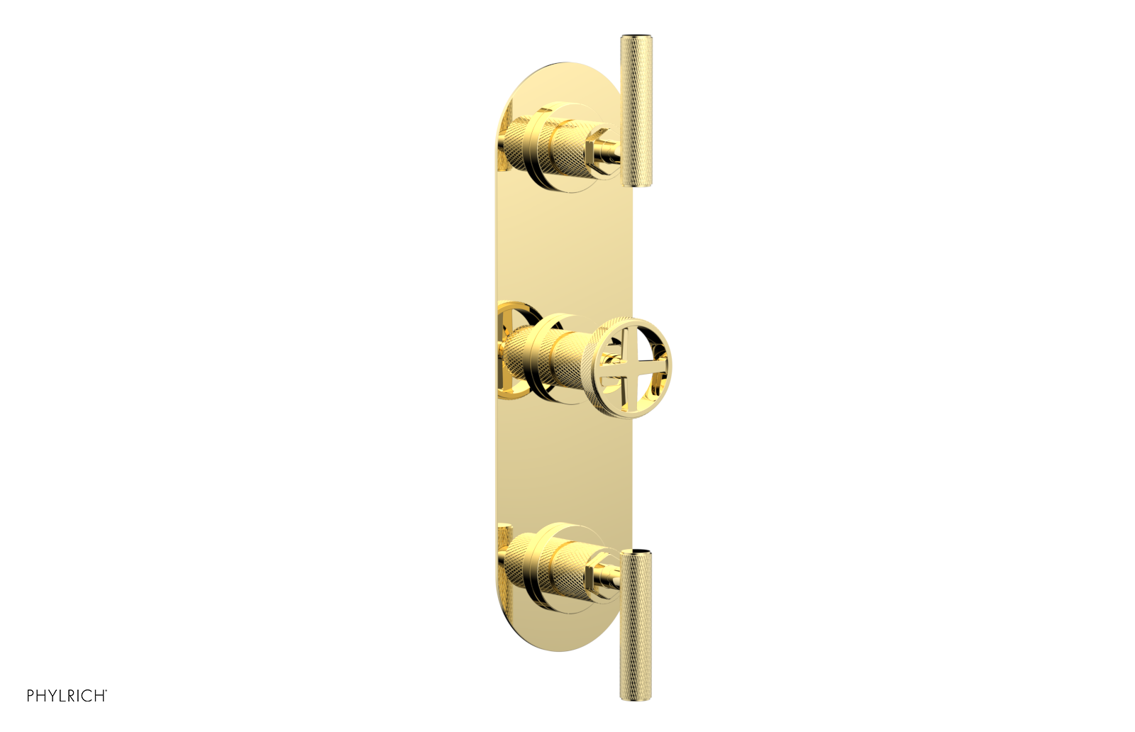 Phylrich Dustrie Knurled Thermostatic Valve with Two Volume Control