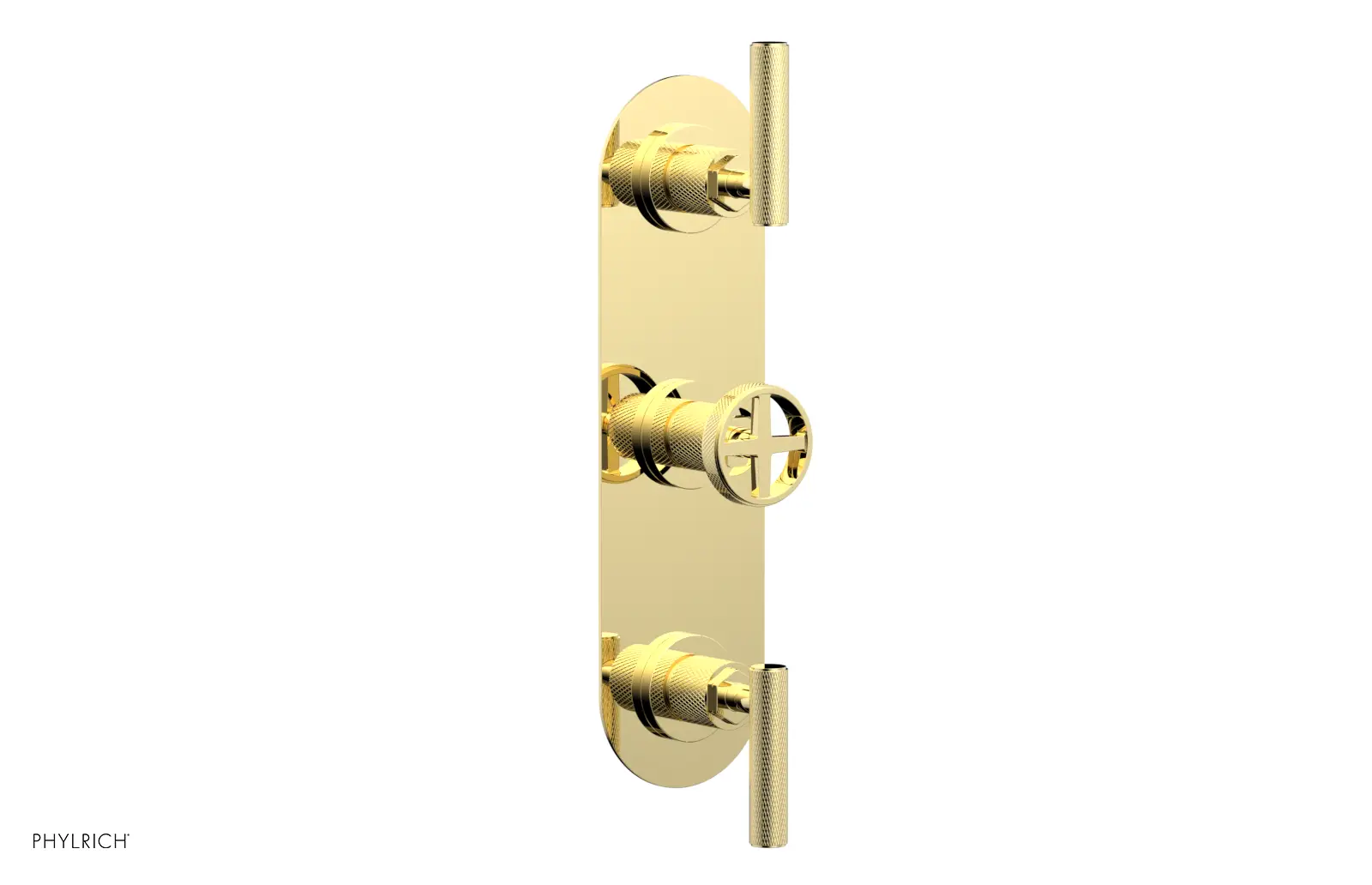 Phylrich Dustrie Knurled Thermostatic Valve with Two Volume Control by Phylrich