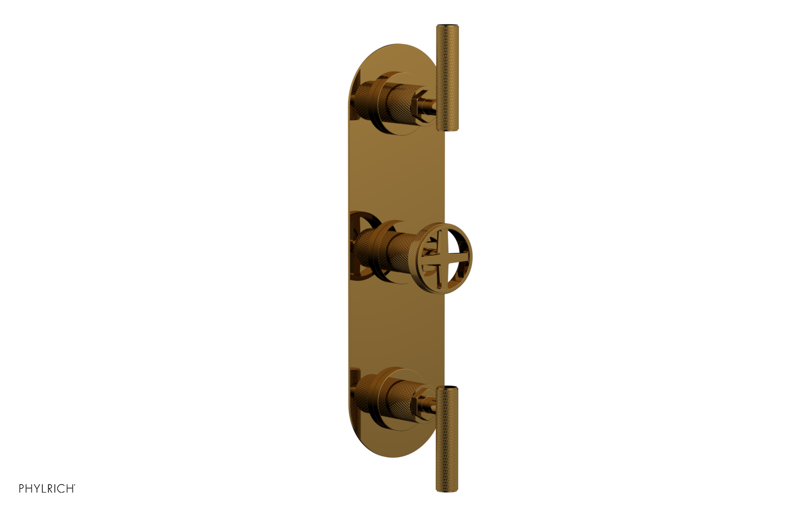 Phylrich Dustrie Knurled Thermostatic Valve with Two Volume Control