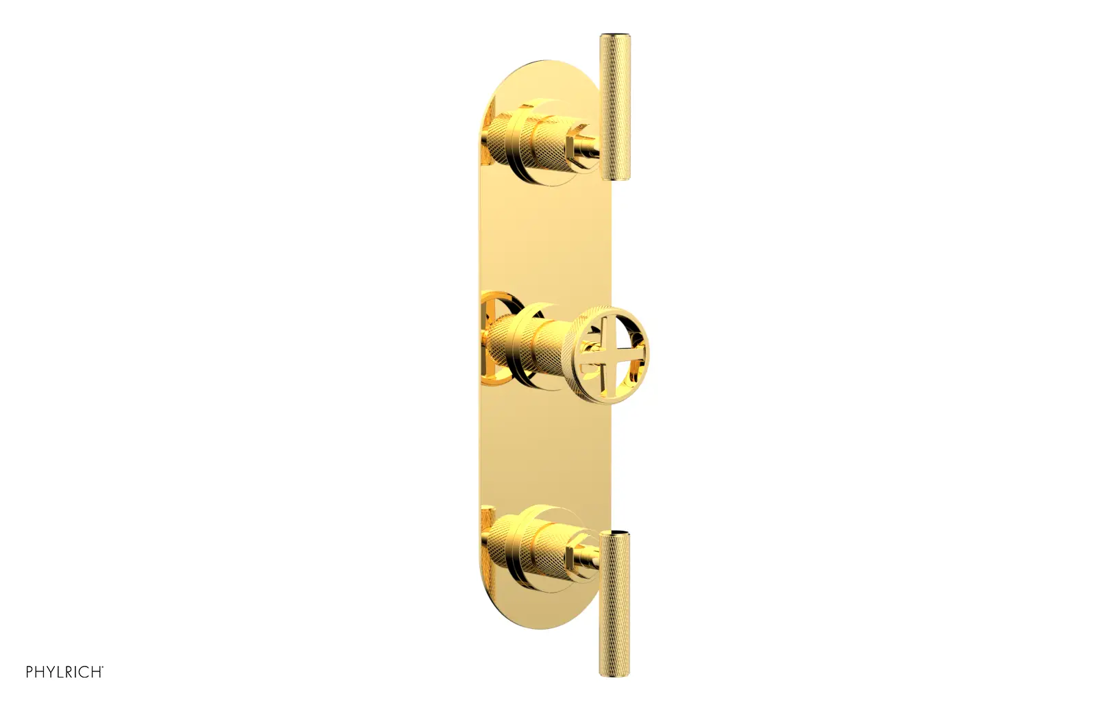Phylrich Dustrie Knurled Thermostatic Valve with Two Volume Control by Phylrich