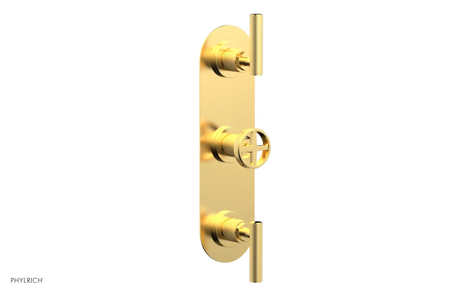 Phylrich Dustrie Knurled Thermostatic Valve with Two Volume Control by Phylrich