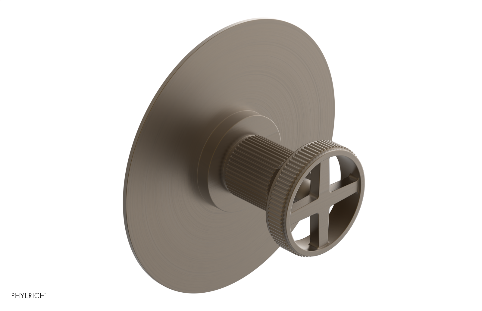 Phylrich Dustrie Grooved Thermostatic or Pressure Balance Shower Plate and Handle Trim