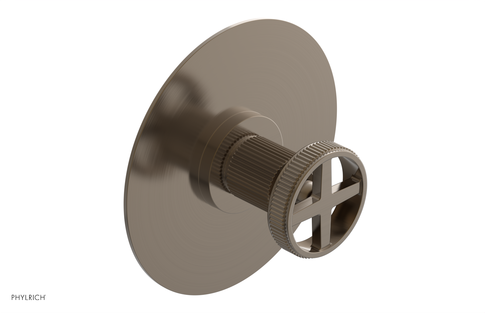 Phylrich Dustrie Grooved Thermostatic or Pressure Balance Shower Plate and Handle Trim