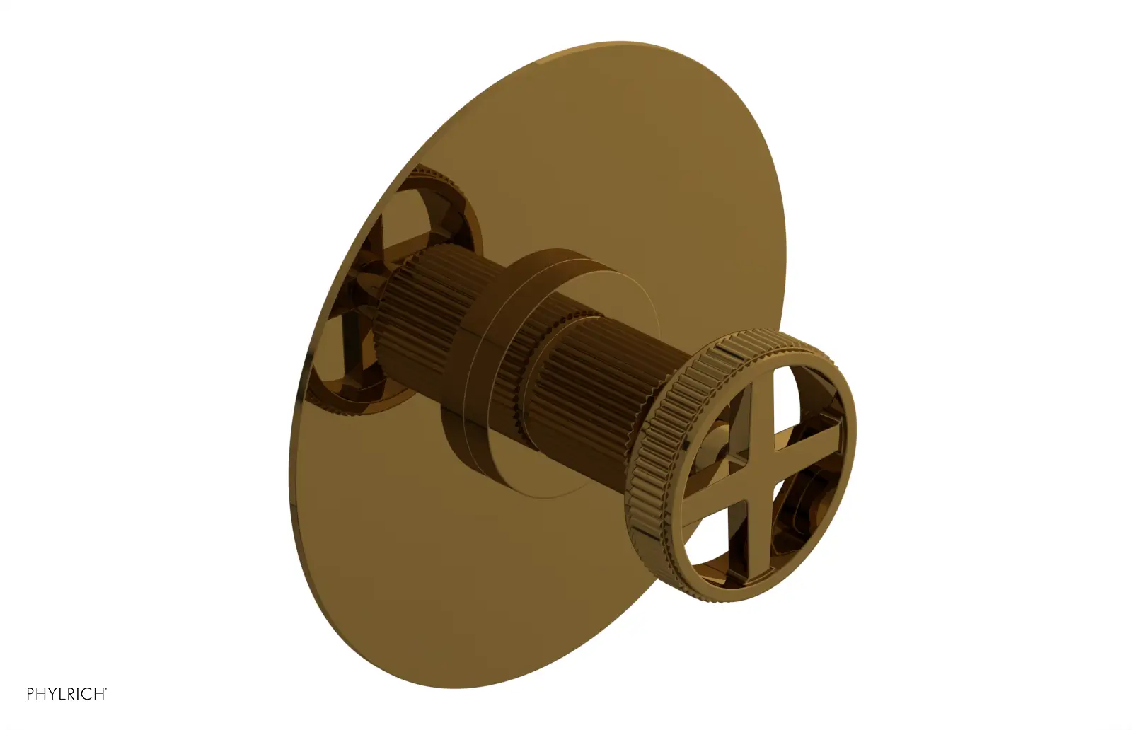 Phylrich Dustrie Grooved Thermostatic or Pressure Balance Shower Plate and Handle Trim by Phylrich