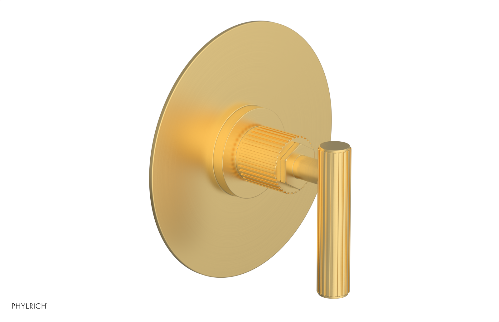 Phylrich Dustrie Grooved Thermostatic or Pressure Balance Shower Plate and Handle Trim