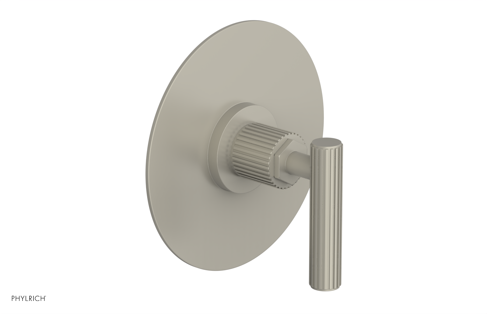 Phylrich Dustrie Grooved Thermostatic or Pressure Balance Shower Plate and Handle Trim