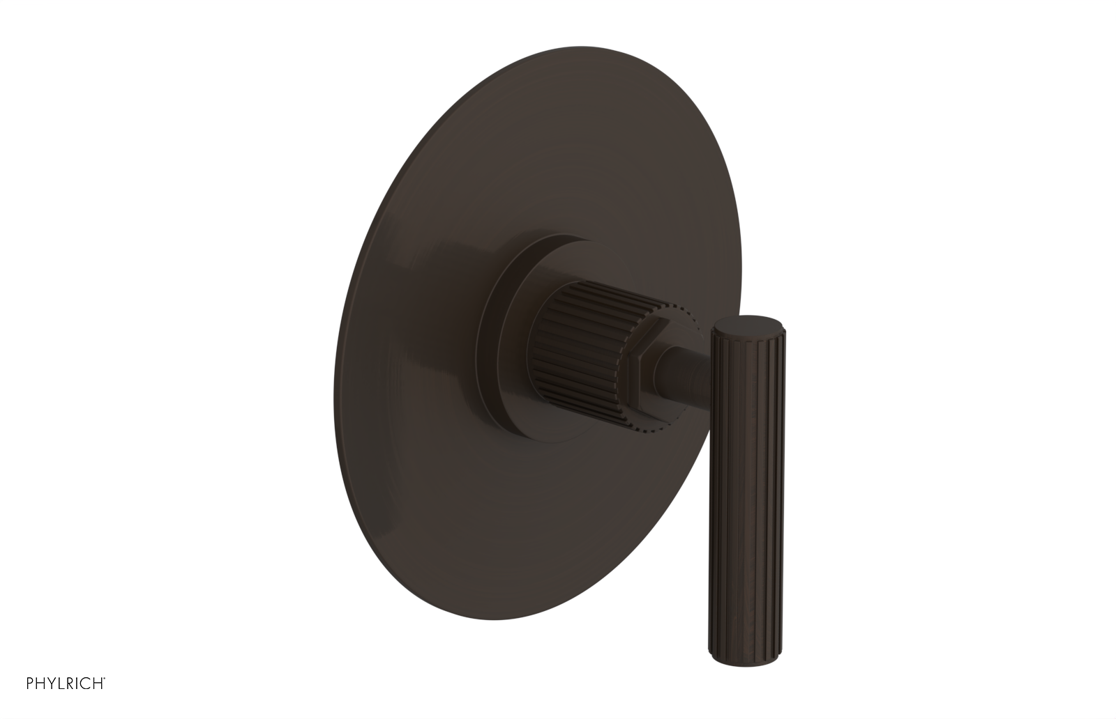 Phylrich Dustrie Grooved Thermostatic or Pressure Balance Shower Plate and Handle Trim