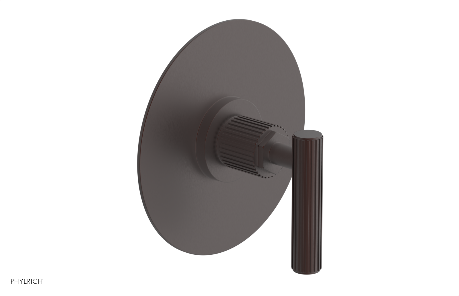 Phylrich Dustrie Grooved Thermostatic or Pressure Balance Shower Plate and Handle Trim