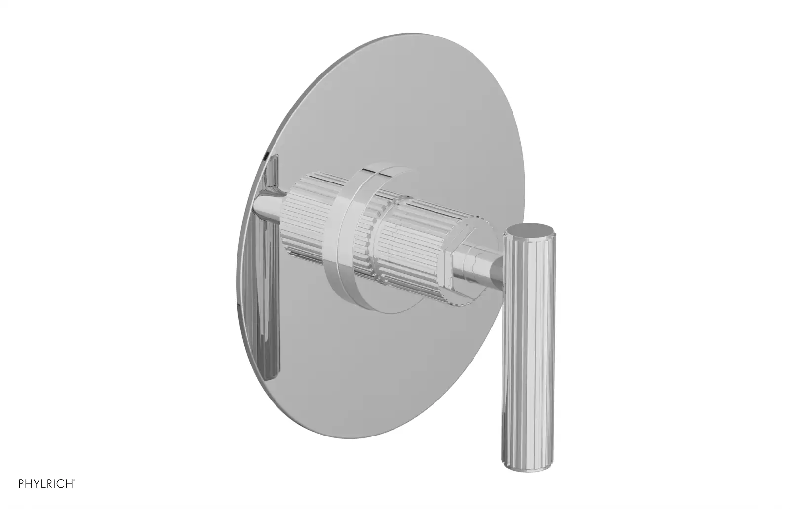 polished chrome shower trim