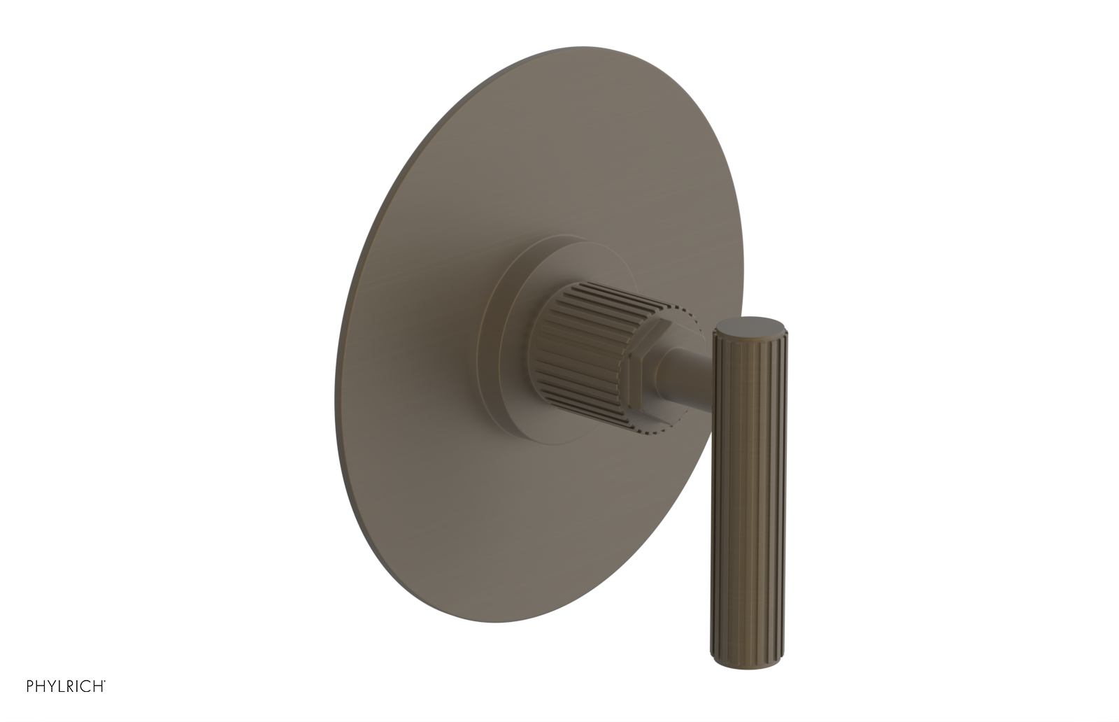 Phylrich Dustrie Grooved Thermostatic or Pressure Balance Shower Plate and Handle Trim by Phylrich