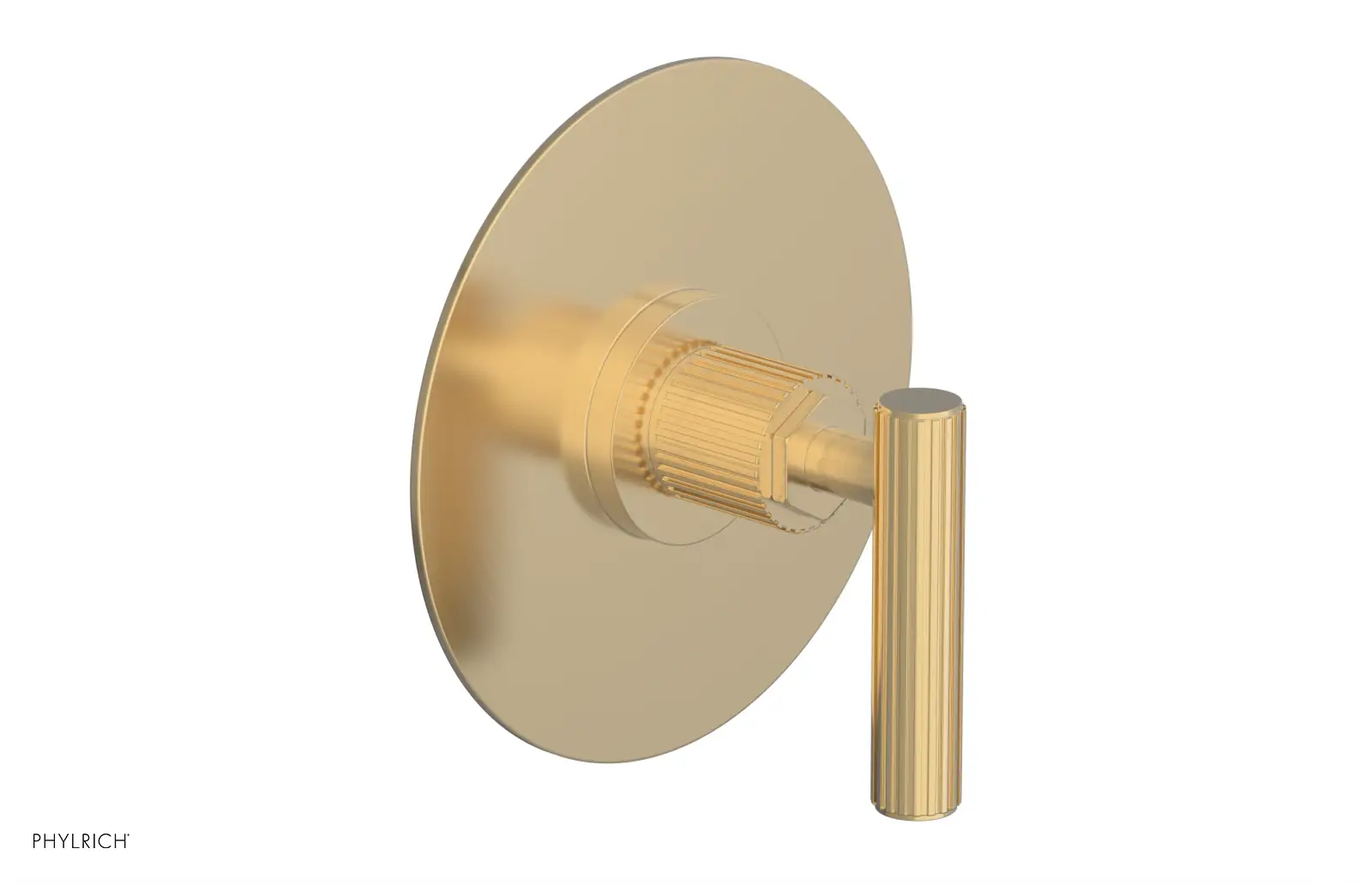 Phylrich Dustrie Grooved Thermostatic or Pressure Balance Shower Plate and Handle Trim by Phylrich