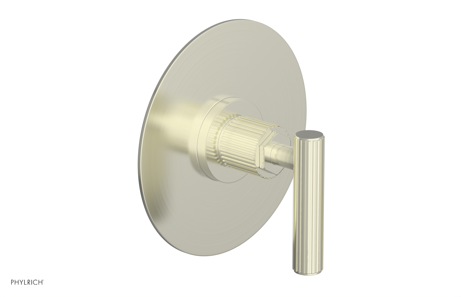 Phylrich Dustrie Grooved Thermostatic or Pressure Balance Shower Plate and Handle Trim by Phylrich