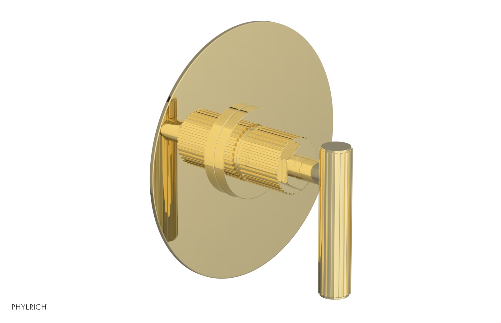 Phylrich Dustrie Grooved Thermostatic or Pressure Balance Shower Plate and Handle Trim by Phylrich