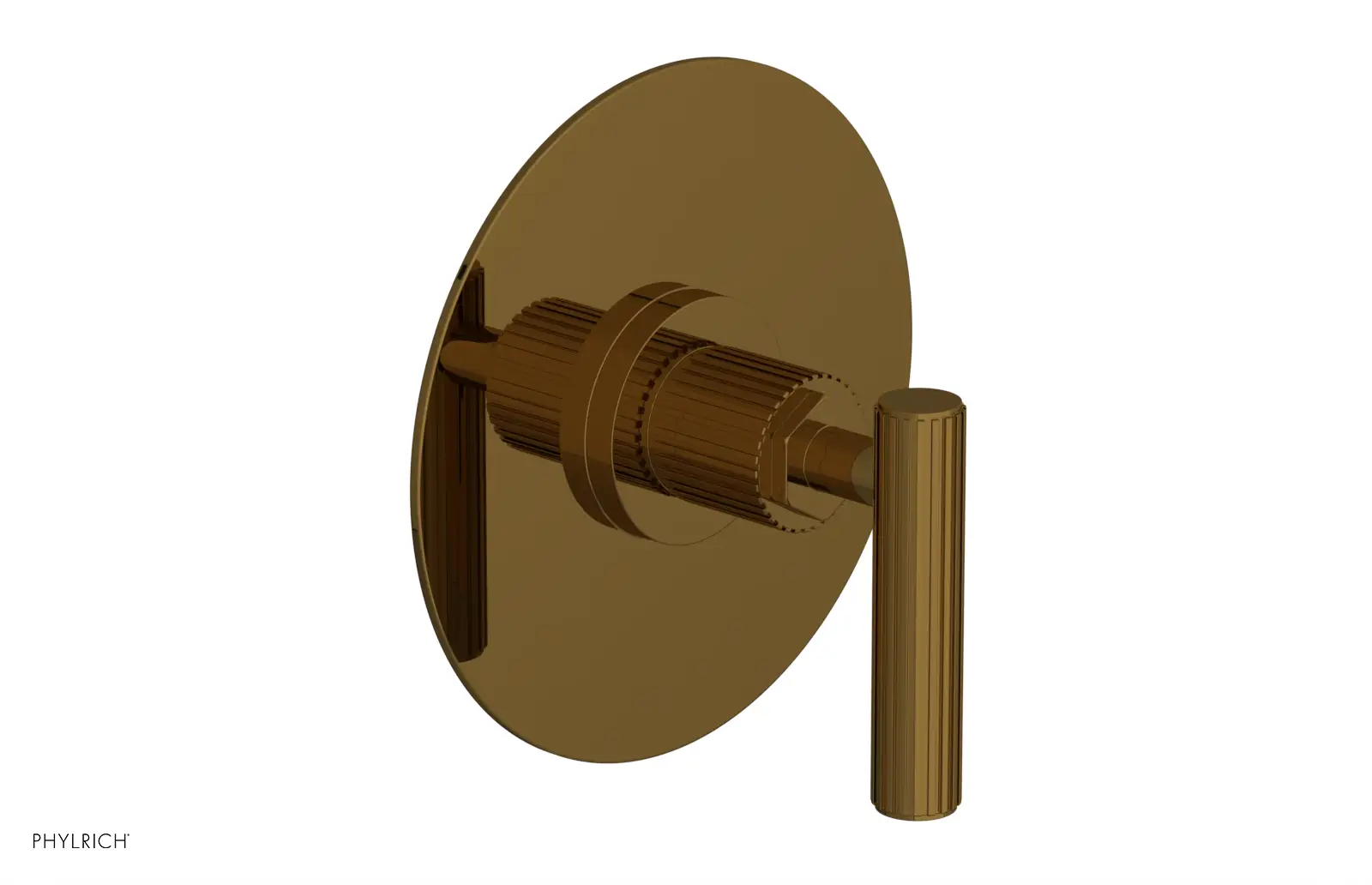 Phylrich Dustrie Grooved Thermostatic or Pressure Balance Shower Plate and Handle Trim by Phylrich