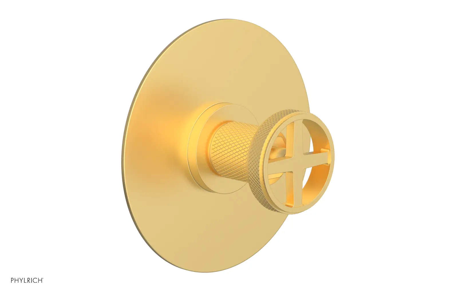 Phylrich Dustrie Knurled Thermostatic or Pressure Balance Shower Plate and Handle Trim by Phylrich