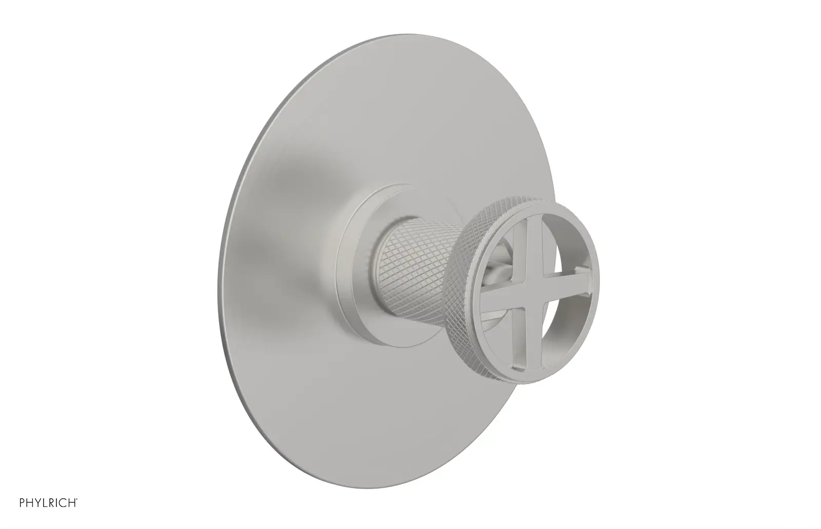 Phylrich Dustrie Knurled Thermostatic or Pressure Balance Shower Plate and Handle Trim by Phylrich