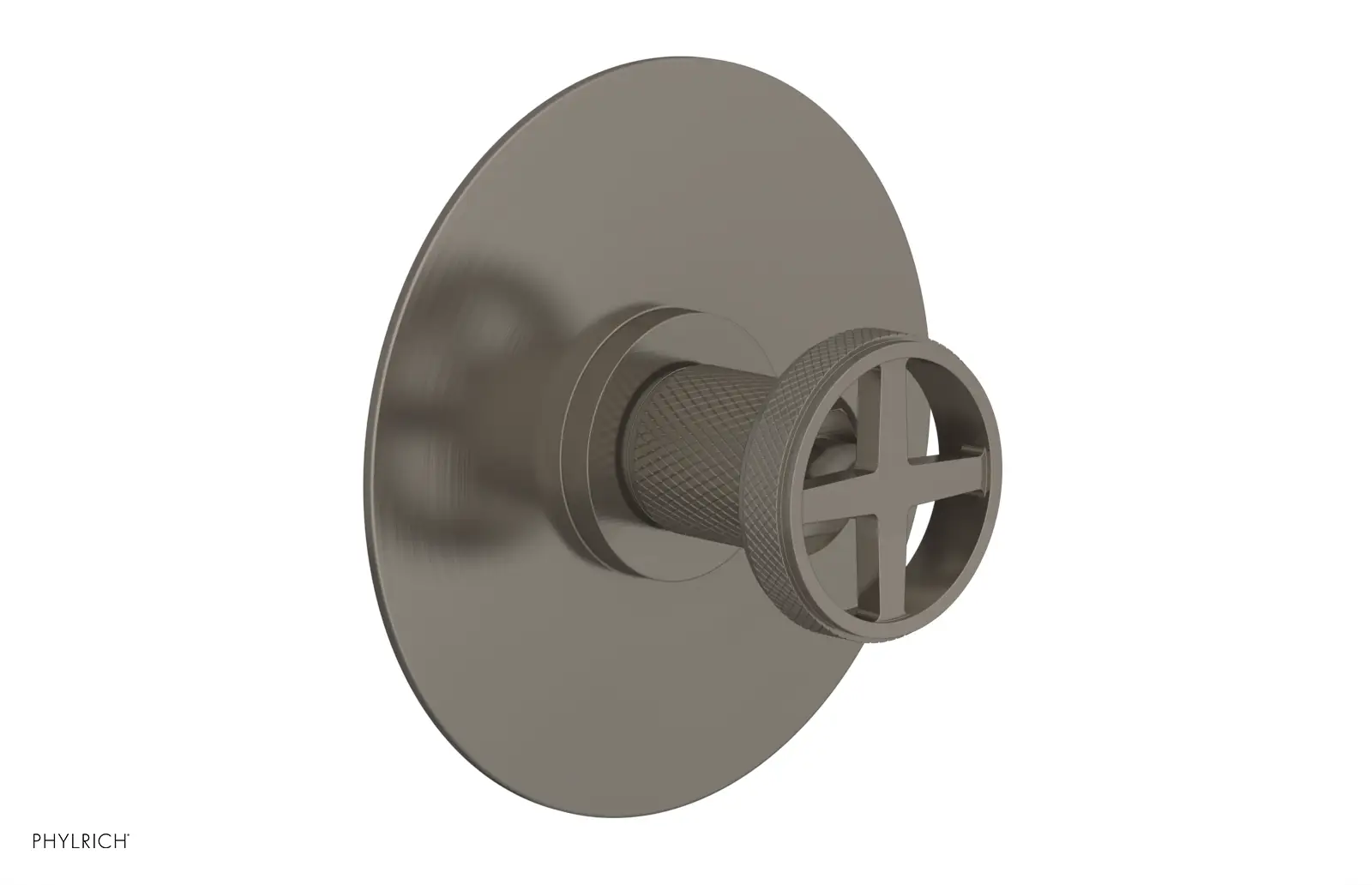 Phylrich Dustrie Knurled Thermostatic or Pressure Balance Shower Plate and Handle Trim by Phylrich