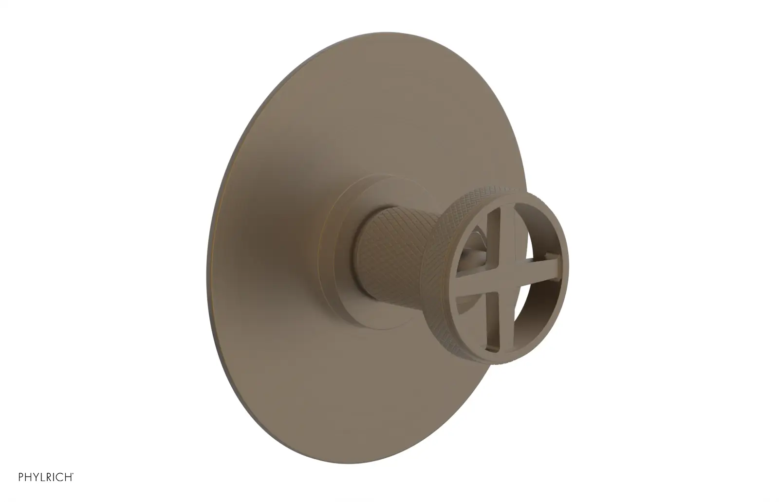 Phylrich Dustrie Knurled Thermostatic or Pressure Balance Shower Plate and Handle Trim by Phylrich