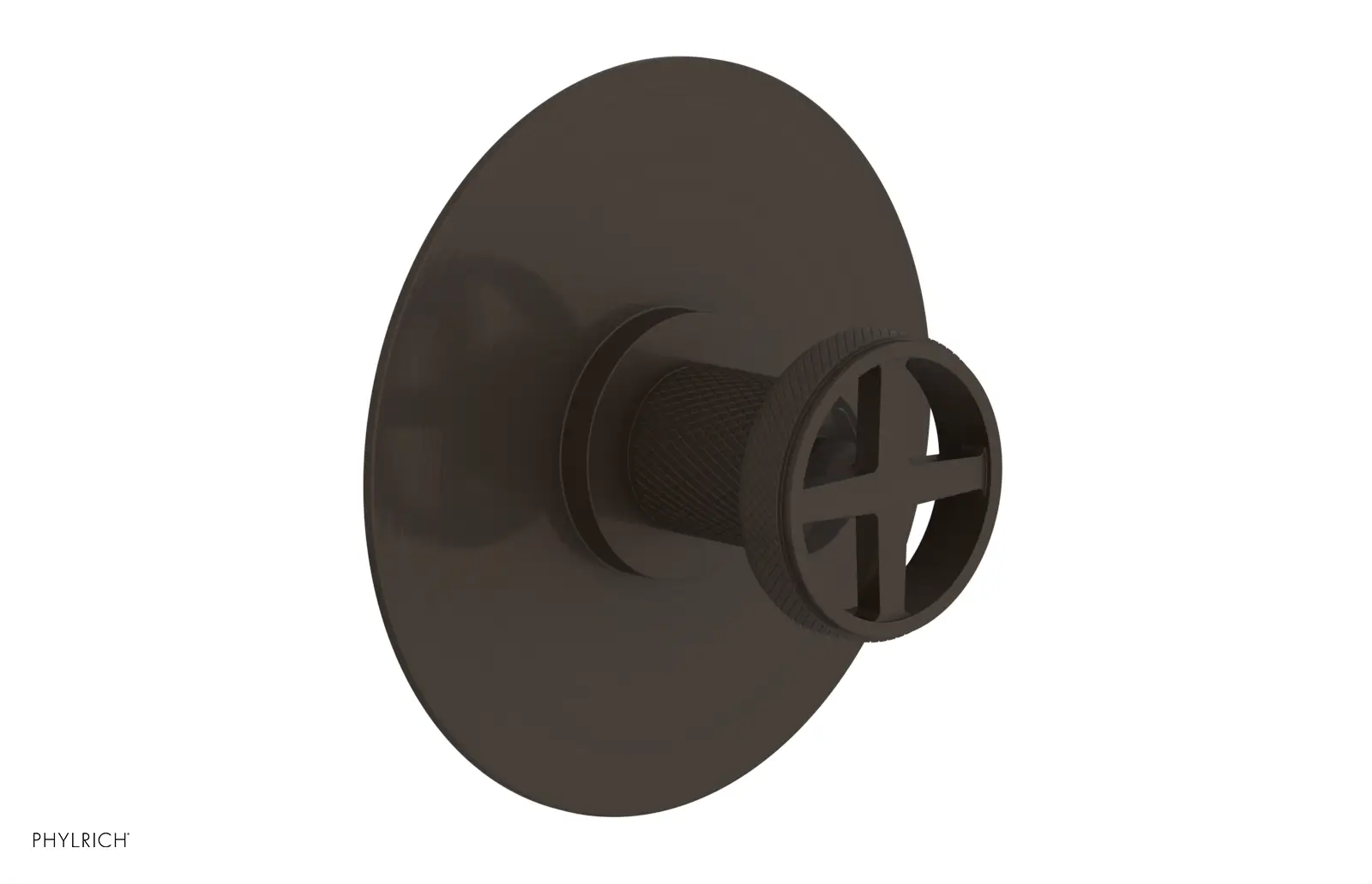 Phylrich Dustrie Knurled Thermostatic or Pressure Balance Shower Plate and Handle Trim by Phylrich