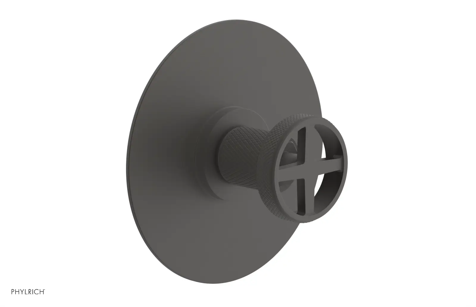Phylrich Dustrie Knurled Thermostatic or Pressure Balance Shower Plate and Handle Trim by Phylrich